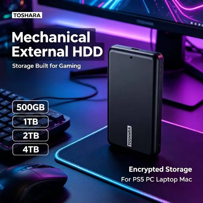 Ssd 500Gb - TOSHARA A5 SSD portable 4TB 2TB