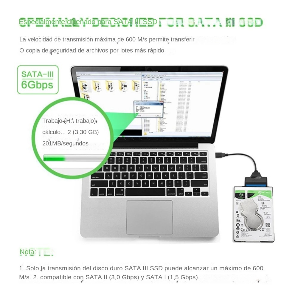 Câble USB 3.0 SATA 3 de 30 cm, - Ssd Hard Drive avis et prix